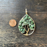 Tree Agate Tree of Life Pendant (Large Tree) ~ Silver/Gold