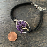 Amethyst Tree of Life Clasp Bracelet ~ Silver/Gold