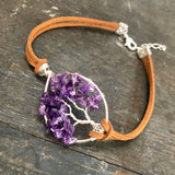 Amethyst Tree of Life Anklet (Small Tree)
