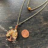 Citrine Tree of Life Layer Necklace ~ Copper