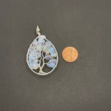 Opalite Tree of Life Pendant (Medium Tree) ~ Silver