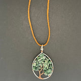 Tree Agate Tree of Life Pendant (Medium Tree) ~ Silver/Copper