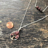 Ruby Tree of Life Layer Necklace ~ Silver/Gold