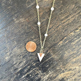 Triangle Necklace (18") - White
