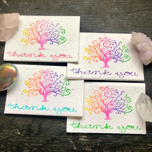 "thank you" Tree of Life Handmade Seed Paper Card
