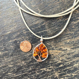 Amber Tree of Life Choker ~ Silver/Copper