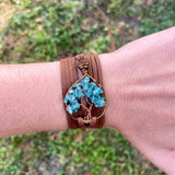 Apatite Tree of Life Wrap Bracelet ~ Copper