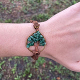 Aventurine Tree of Life Adjustable Bracelet ~ Copper