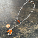 Carnelian Tree of Life Layer Necklace ~ Silver