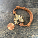 Citrine Tree of Life Adjustable Bracelet ~ Copper