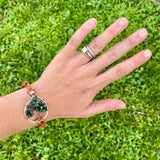 Emerald Tree of Life Adjustable Bracelet ~ Silver/Copper
