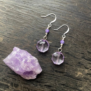 JBC Collection - Love & Lavender Circle Earrings