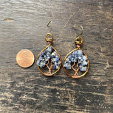 Kyanite Tree of Life Earrings ~ Copper