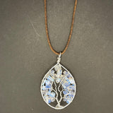 Opalite Tree of Life Pendant (Large Tree) ~ Silver