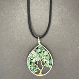 Tree Agate Tree of Life Pendant (Large Tree) ~ Silver/Gold