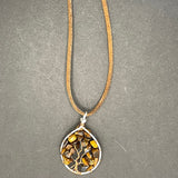Tiger's Eye Tree of Life Pendant (Small Tree) ~ Silver/Copper