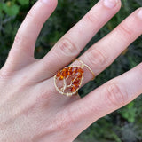 Amber Tree of Life Ring