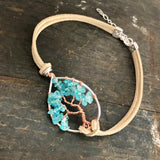 Apatite Tree of Life Anklet (Small Tree)