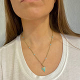 Triangle Necklace (18") - Blue
