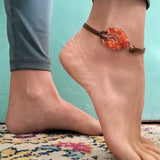 Carnelian Tree of Life Anklet (Small Tree)