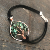 Emerald Tree of Life Anklet (Small Tree)