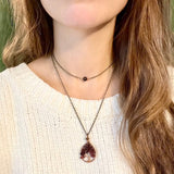 Garnet Tree of Life Layer Necklace ~ Copper