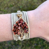 Goldstone Tree of Life Wrap Bracelet ~ Gold