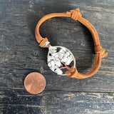 Howlite Tree of Life Adjustable Bracelet ~ Silver/Copper