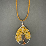 Citrine Tree of Life Pendant (Large Tree) ~ Silver/Copper