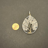 Clear Quartz Tree of Life Pendant (Large Tree) ~ Silver/Gold