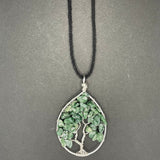 Tree Agate Tree of Life Pendant (Large Tree) ~ Silver