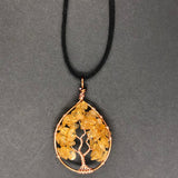 Citrine Tree of Life Pendant (Medium Tree) ~ Copper