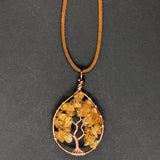 Citrine Tree of Life Pendant (Medium Tree) ~ Copper