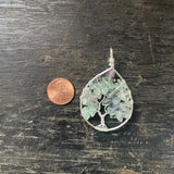 Fluorite Tree of Life Pendant (Medium Tree) ~ Silver