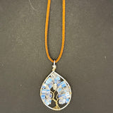 Opalite Tree of Life Pendant (Medium Tree) ~ Silver/Gold