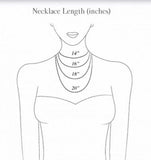 Triangle Necklace (18") - Purple