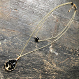 Onyx Tree of Life Layer Necklace ~ Gold