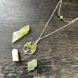 Peridot Tree of Life Layer Necklace ~ Silver