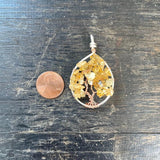 Citrine Tree of Life Pendant (Small Tree) ~ Silver/Copper