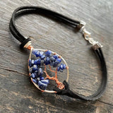Sodalite Tree of Life Anklet (Small Tree)