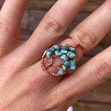 Turquoise Tree of Life Ring