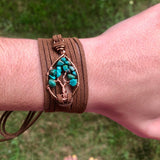 Turquoise Tree of Life Wrap Bracelet