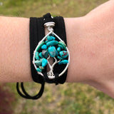 Turquoise Tree of Life Wrap Bracelet