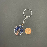Sodalite Tree of Life Keychain ~ Silver/Copper